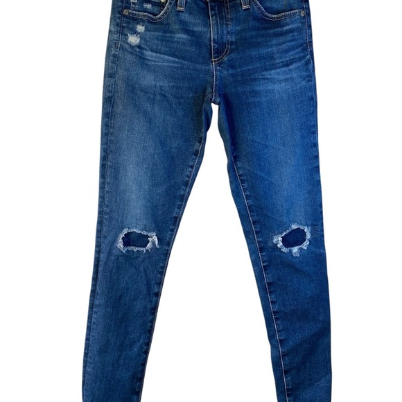 Ag Adriano Goldschmied Vintage Distress Blue Skinny Legging Ankle Jean SZ 26 - Picture 4 of 15